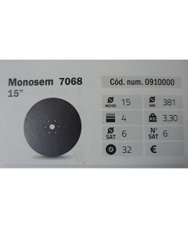 DISCO MONOSEM 15" R-32 4MM 